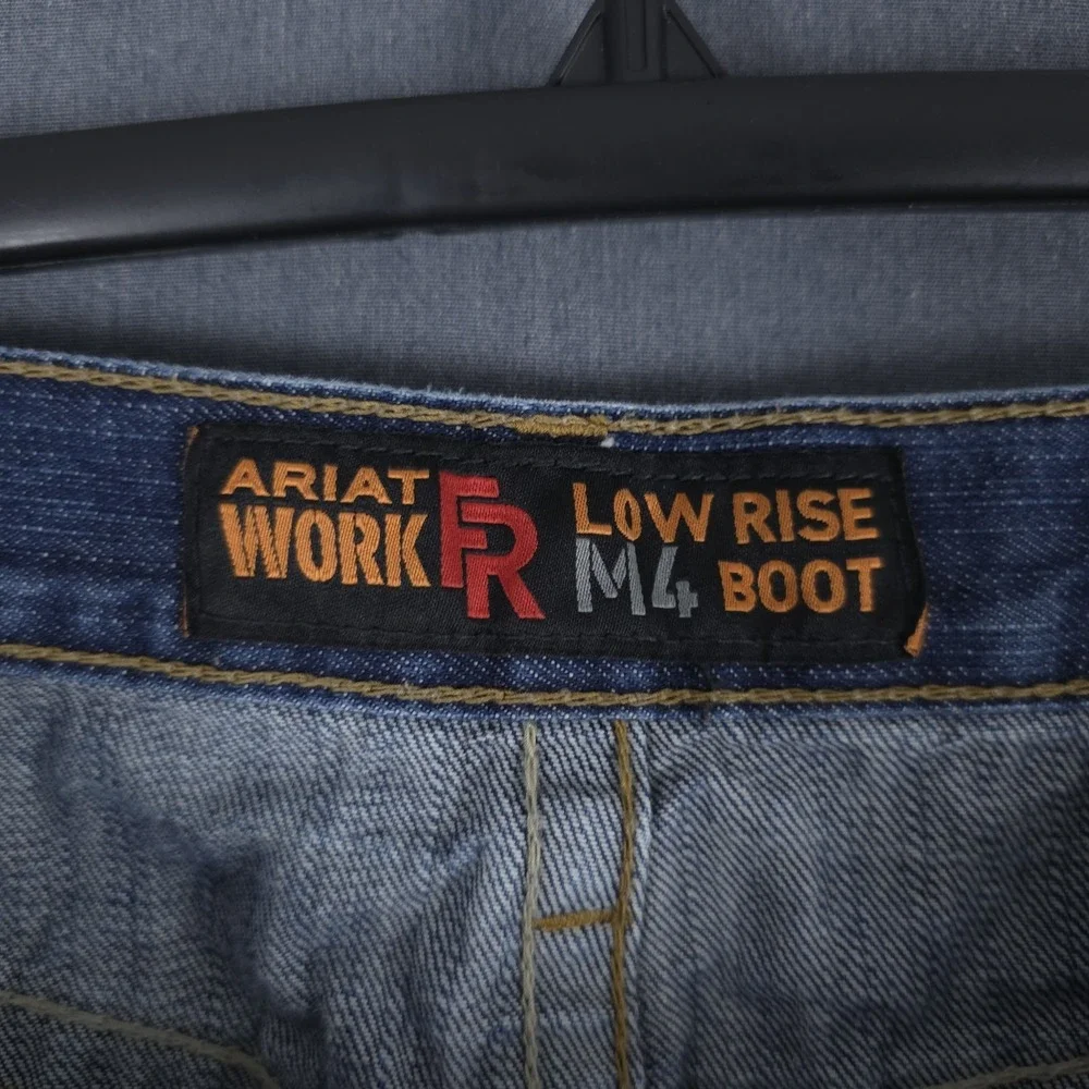 Ariat FR M4 Relaxed Basic Boot Cut Jeans Mens 36x30 (Fits‎ 34x29) Low Rise Denim